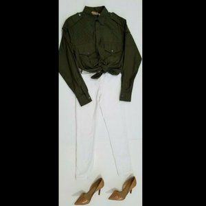 No. 21 Long Sleeve Button Shirt Crystal Details